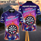 BlueJose Darts Funny Neon Sunset Graffiti Personalized Name, Team Name Unisex Shirt (4 Colors)