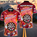 BlueJose Darts Funny Neon Sunset Graffiti Personalized Name, Team Name Unisex Shirt (4 Colors)