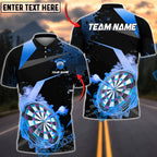BlueJose Darts Luxury Flame Gold Personalized Name, Team Name Unisex Shirt (6 Colors)