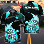 BlueJose Darts Luxury Flame Gold Personalized Name, Team Name Unisex Shirt (6 Colors)