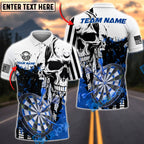 BlueJose Darts Skull Splash Personalized Name, Team Name Unisex Shirt (4 Colors)