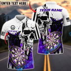 BlueJose Darts Skull Splash Personalized Name, Team Name Unisex Shirt (4 Colors)