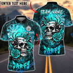 BlueJose Darts Flame Skull Spider Fiery Rose Personalized Name, Team Name Unisex Shirt (4 Colors)