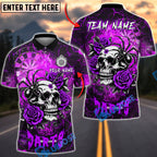 BlueJose Darts Flame Skull Spider Fiery Rose Personalized Name, Team Name Unisex Shirt (4 Colors)