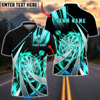 BlueJose Darts Flame Swirl Tornado Multicolor Options Personalized Name Shirt (4 Colors)