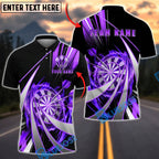 BlueJose Darts Flame Swirl Tornado Multicolor Options Personalized Name Shirt (4 Colors)