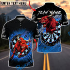 BlueJose Darts Furious Bull Smash Dartboard Multicolor Options Personalized Name Shirt (4 Colors)