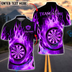 BlueJose Darts Flame Vortex Dartboard Multicolor Options Personalized Name Shirt (6 Colors)
