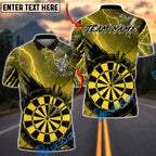 BlueJose Darts Lightning Dartboard Precision Throw Multicolor Options Personalized Name Shirt (6 Colors)