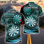 BlueJose Darts Bullseye Tribal Personalized Name, Team Name Shirt (4 Colors)