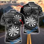 BlueJose Darts Bullseye Tribal Personalized Name, Team Name Shirt (4 Colors)