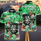 BlueJose Darts Cartoon Dartboard Character Graffiti Style Multicolor Options Personalized Name Shirt (4 Colors)