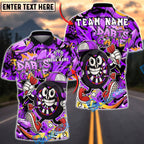 BlueJose Darts Cartoon Dartboard Character Graffiti Style Multicolor Options Personalized Name Shirt (4 Colors)