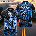 BlueJose Darts Joker Mask Dartboard Casino Style Multicolor Options Personalized Name Shirt (4 Colors)