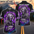 BlueJose Darts Grim Reaper Flame Dartboard Dark Style Personalized Name, Team Name Unisex Shirt (4 Colors)
