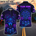 BlueJose Darts Gothic Wolf Skull Thunder Multicolor Options Personalized Name Shirt (4 Colors)