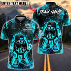 BlueJose Darts Fire Cartoon Cool Streetwear Style Personalized Name, Team Name Unisex Shirt (4 Colors)
