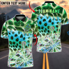 BlueJose Darts Leopard Fur Pattern Dartboard Art Multicolor Options Personalized Name Shirt (4 Colors)
