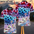 BlueJose Darts Leopard Fur Pattern Dartboard Art Multicolor Options Personalized Name Shirt (4 Colors)
