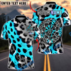 BlueJose Darts Neon Leopard Print Darboard Graphic Multicolor Options Personalized Name Shirt (6 Colors)
