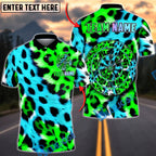 BlueJose Darts Neon Leopard Print Darboard Graphic Multicolor Options Personalized Name Shirt (6 Colors)