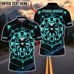 BlueJose Darts Spider Dartboard Horror Style Personalized Name, Team Name Unisex Shirt (4 Colors)