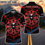 BlueJose Darts Spider Dartboard Horror Style Personalized Name, Team Name Unisex Shirt (4 Colors)