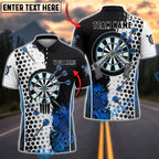 BlueJose Darts Skull Target Shooter Dual Gun Personalized Name, Team Name Unisex Shirt (4 Colors)