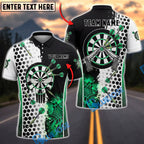 BlueJose Darts Skull Target Shooter Dual Gun Personalized Name, Team Name Unisex Shirt (4 Colors)