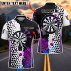 BlueJose Darts Skull Target Shooter Dual Gun Personalized Name, Team Name Unisex Shirt (4 Colors)