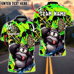 BlueJose Darts Funny Gorilla Character Dartboard Graffiti Multicolor Options Personalized Name Shirt (4 Colors)