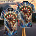 BlueJose Darts Angel Prayer Stained Glass Dartboard Design Personalized Name Shirt