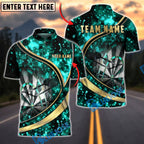 BlueJose Darts Night Fire Spark Golden Swirl Multicolor Options Personalized Name Shirt (6 Colors)