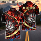 BlueJose Darts Night Fire Spark Golden Swirl Multicolor Options Personalized Name Shirt (6 Colors)