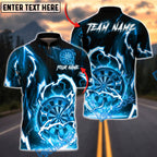 BlueJose Darts Lightning Power Shirt Electric Dartboard Design Personalized Name, Team Name Unisex Shirt (4 Colors)
