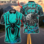 BlueJose Darts Black Widow Spider Web 2 Multicolor Options Personalized Name Shirt (4 Colors)