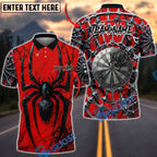 BlueJose Darts Black Widow Spider Web 2 Multicolor Options Personalized Name Shirt (4 Colors)