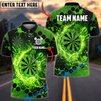 BlueJose Darts Dartboard Splash Water Effect Design Personalized Name, Team Name Unisex Shirt (4 Colors)
