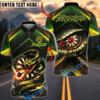 BlueJose Darts Snake Attack Dartboard Venom Strike Graphic Personalized Name, Team Name Unisex Shirt (4 Colors)