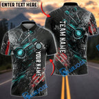 BlueJose Darts Skull Target Dartboard Grunge American Flag Black Style Personalized Name, Team Name Unisex Shirt (4 Colors)