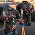 BlueJose Darts Skull Target Dartboard Grunge American Flag Black Style Personalized Name, Team Name Unisex Shirt (4 Colors)