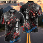 BlueJose Darts Skull Target Dartboard Grunge American Flag Black Style Personalized Name, Team Name Unisex Shirt (4 Colors)