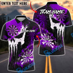 BlueJose Darts Skull Paint Splash Grunge Target Design Personalized Name, Team Name Unisex Shirt (4 Colors)