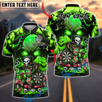 BlueJose Darts Alien Monkey Skull Fantasy Cartoon Graphic Personalized Name, Team Name Unisex Shirt (4 Colors)