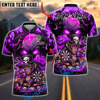 BlueJose Darts Alien Monkey Skull Fantasy Cartoon Graphic Personalized Name, Team Name Unisex Shirt (4 Colors)
