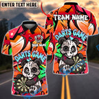 BlueJose Darts Graffiti Panda Cartoon Street Style Personalized Name, Team Name Unisex Shirt (4 Colors)