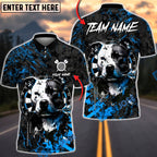 BlueJose Darts Pitbull Dark Grunge Dartboard Art Multicolor Options Personalized Name Shirt (4 Colors)