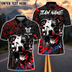 BlueJose Darts Pitbull Dark Grunge Dartboard Art Multicolor Options Personalized Name Shirt (4 Colors)