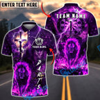 BlueJose Darts Christian Lion of Judah Dart Player Lightning Faith Multicolor Options Personalized Name Shirt (4 Colors)