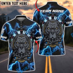 BlueJose Darts Pitbull Dartboard Lightning Storm Skull Chain Multicolor Options Personalized Name Shirt (4 Colors)